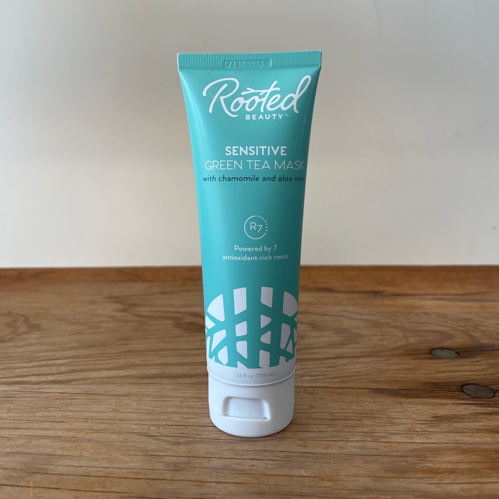 NEW Rooted Beauty Sensitive Green Tea Face Mask 2.5 oz Chamomile & Aloe Vera